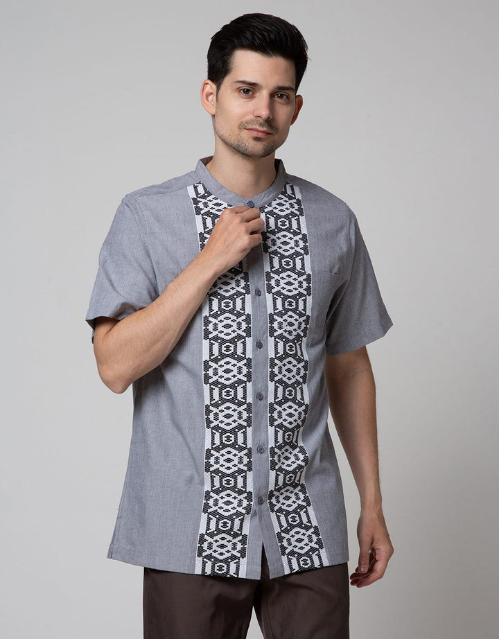 Cole Short Sleeve Koko Yarn Dyed Pintu Full Placket Lebsyd08
