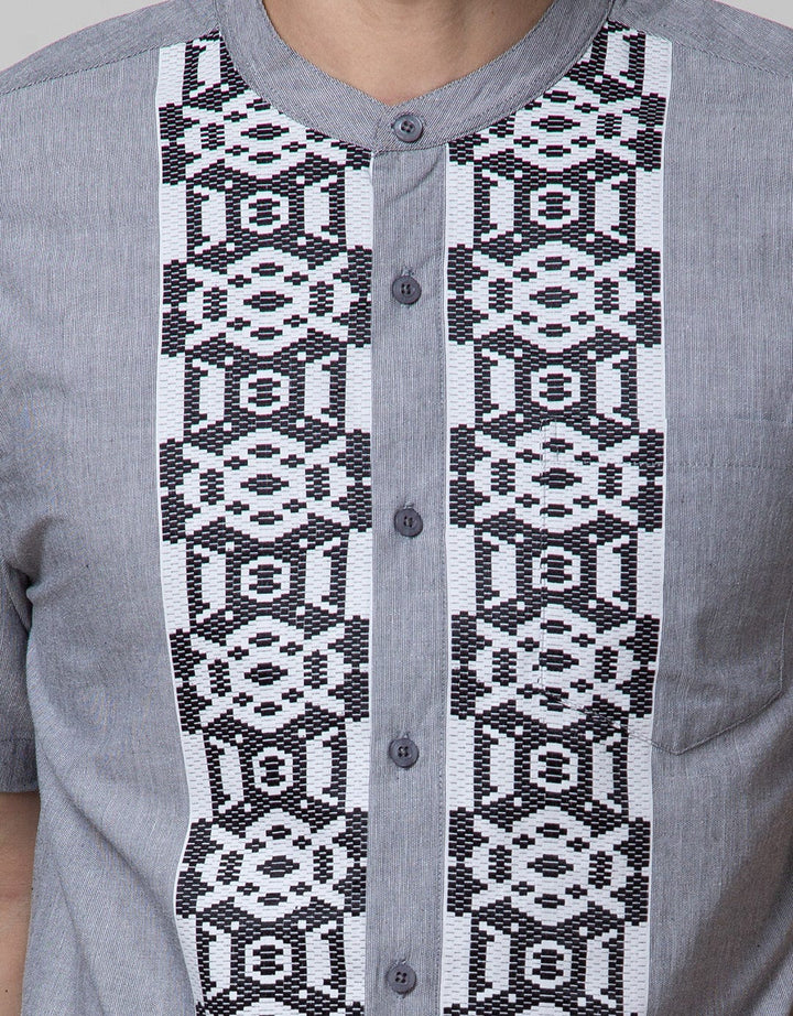 Cole Short Sleeve Koko Yarn Dyed Pintu Full Placket Lebsyd08