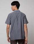 Cole Short Sleeve Koko Yarn Dyed Dada Full Placket Atas