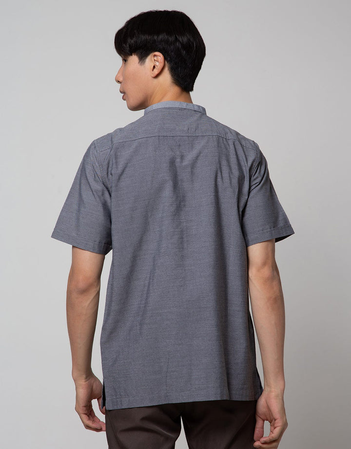 Cole Short Sleeve Koko Yarn Dyed Dada Full Placket Atas