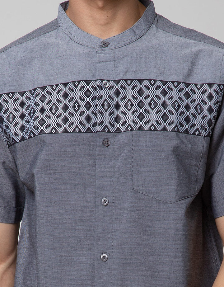 Cole Short Sleeve Koko Yarn Dyed Dada Full Placket Atas