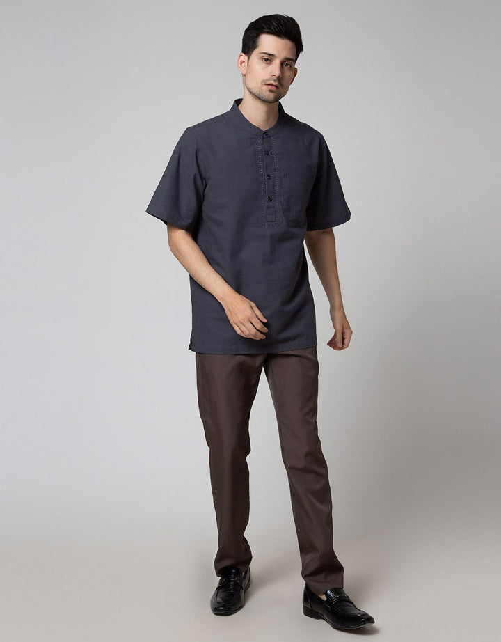 Cole Solid Bordir Baju Koko Pria