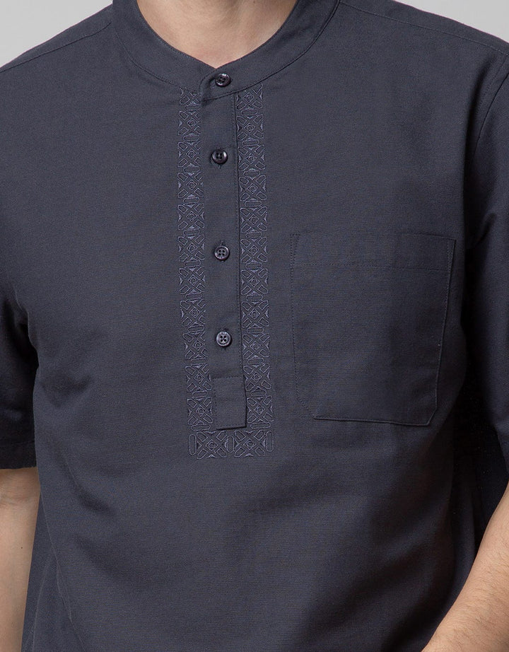 Cole Solid Bordir Baju Koko Pria
