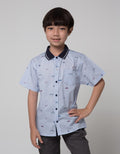 Little M Short Sleeve Shirt Print Car Slub