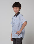 Little M Short Sleeve Shirt Print Car Slub