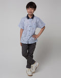Little M Short Sleeve Shirt Print Car Slub
