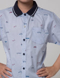 Little M Short Sleeve Shirt Print Car Slub
