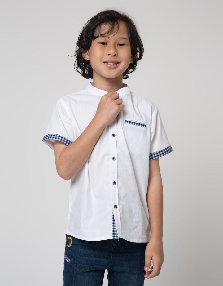 Little M Short Sleeve Koko Casual Dobby Shirt