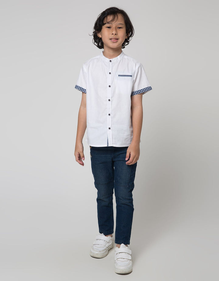 Little M Short Sleeve Koko Casual Dobby Shirt