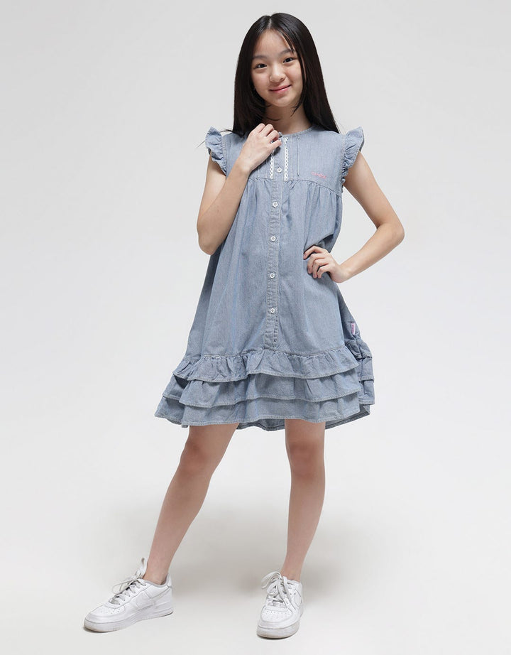 Cardinal Kids Girl Laces Casual Dress Anak Perempuan