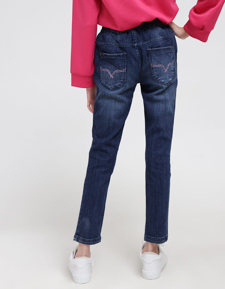 Cardinal Kids Girl Washed Accent Denim Pants