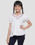 Cardinal Kids Girl V-neck Motif Blouse Anak Perempuan
