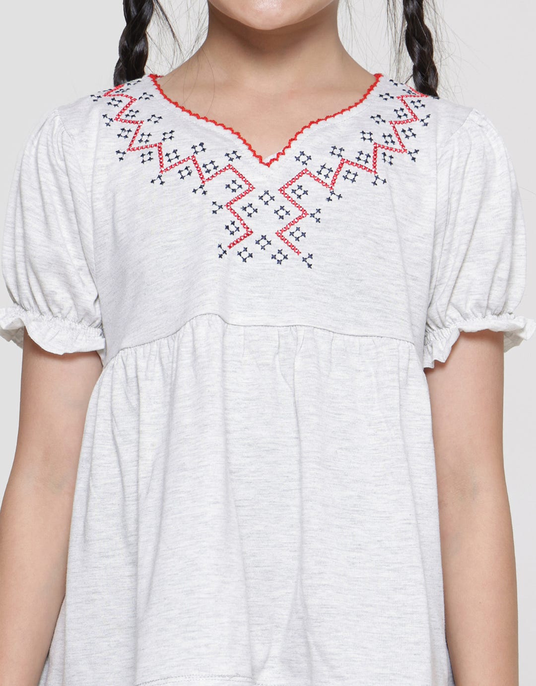 Cardinal Kids Girl V-neck Motif Blouse Anak Perempuan