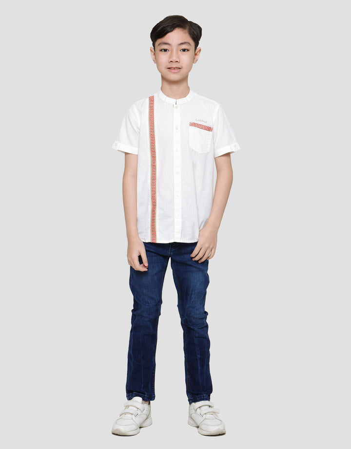 Cardinal Kids Boy Stripe Kemeja Koko Anak Laki-Laki
