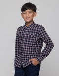 Cardinal Junior Plaid Long Kemeja Anak Laki-Laki