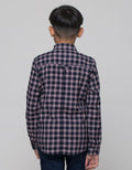 Cardinal Junior Plaid Long Kemeja Anak Laki-Laki