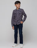 Cardinal Junior Plaid Long Kemeja Anak Laki-Laki