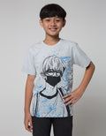Nevada Short Sleeve T-Shirt Anime Boys Blue Splash
