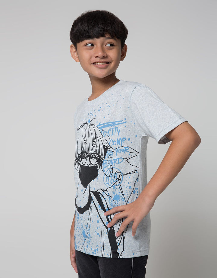 Nevada Short Sleeve T-Shirt Anime Boys Blue Splash