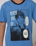 Nevada Short Sleeve T-Shirt Anime Boys Never Give Up