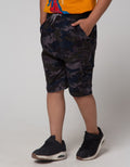 Nevada Short Pants Relaxed Oxford Leno Camo Print Loosefit