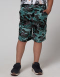 Nevada Short Pants Relaxed Oxford Leno Camo Print Loosefit