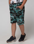 Nevada Short Pants Relaxed Oxford Leno Camo Print Loosefit