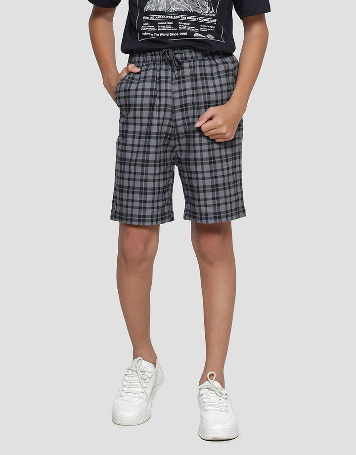 Nevada Relaxed Leno Check Loosefit Celana Pendek Anak Laki-laki