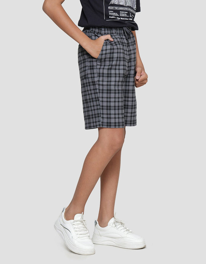 Nevada Relaxed Leno Check Loosefit Celana Pendek Anak Laki-laki