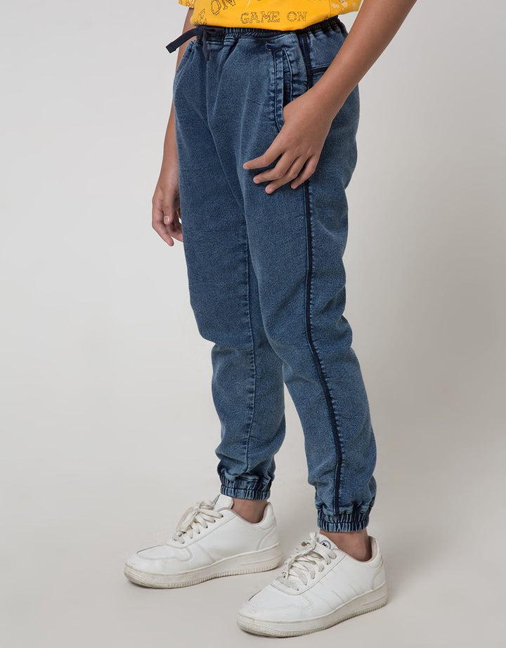 Nevada Jogger Terry Denim Elastic Waist Stretch