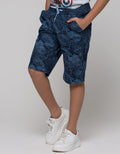 Nevada Short Pants Print Sea Map Marble