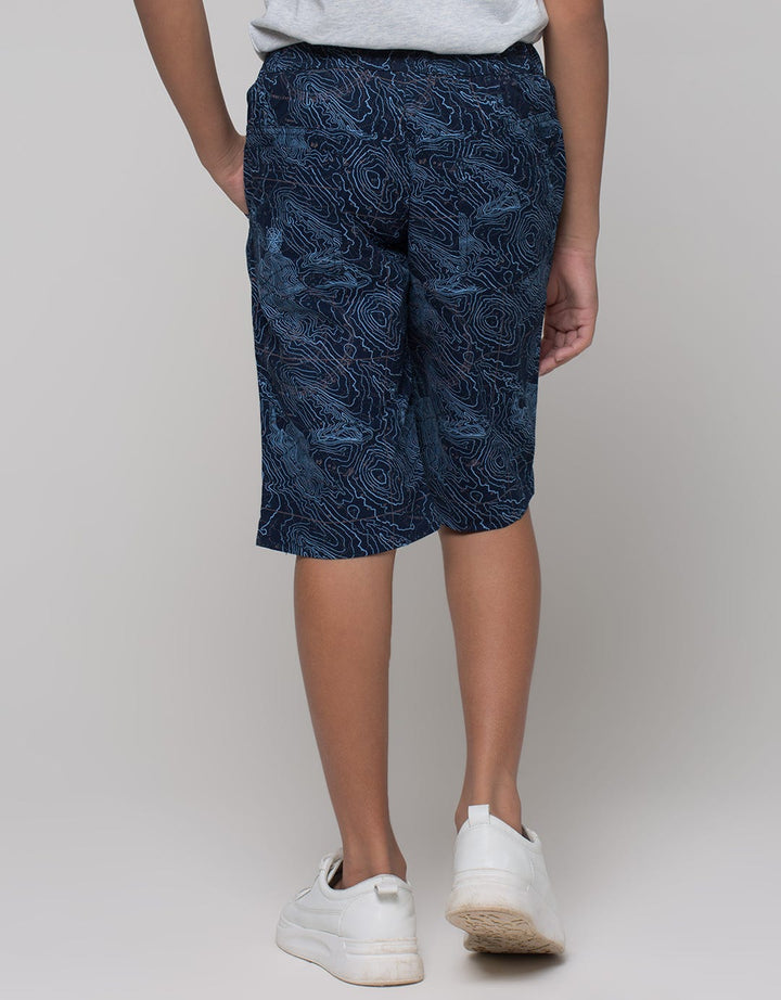 Nevada Short Pants Print Sea Map Marble