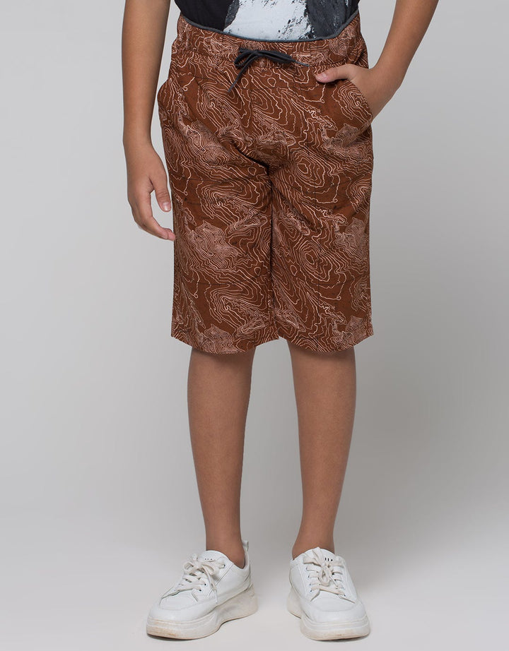 Nevada Short Pants Print Sea Map Marble