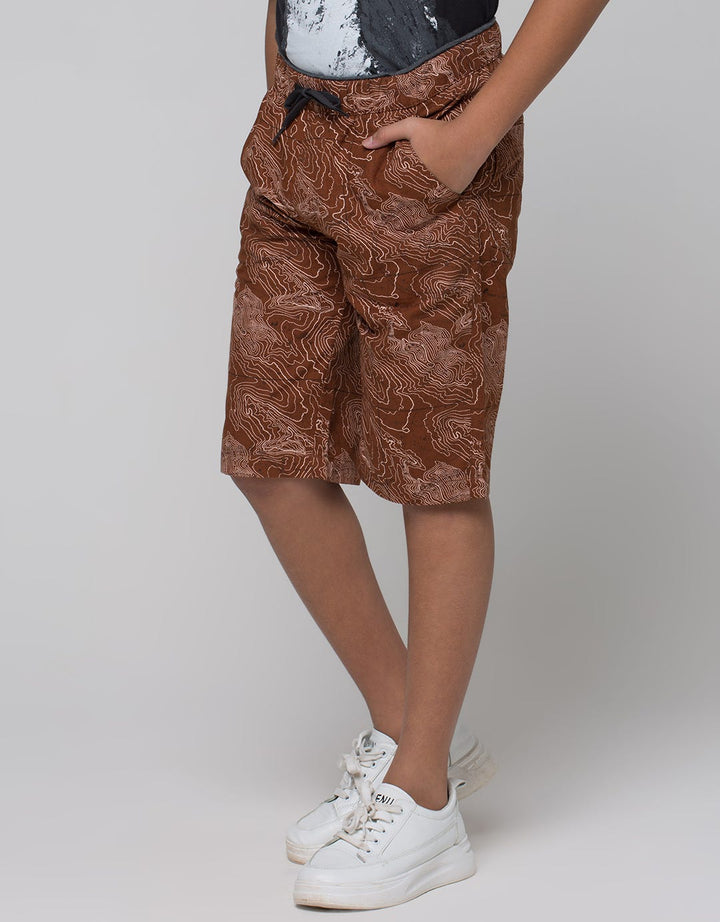 Nevada Short Pants Print Sea Map Marble