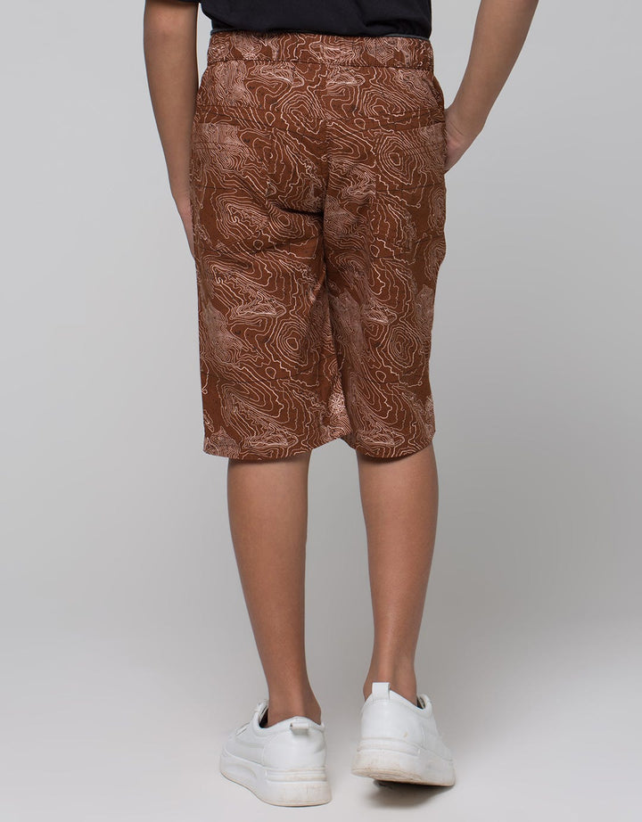 Nevada Short Pants Print Sea Map Marble