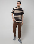 Cole Short Sleeve T-Shirt In Stripe Block Medium
