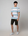 Cole Mini Stripe Kaos Print Pria