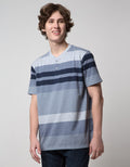 Cole Short Sleeve T-Shirt With 2 Stripes At Middle