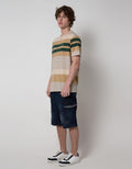 Cole Short Sleeve T-Shirt With 2 Stripes At Middle