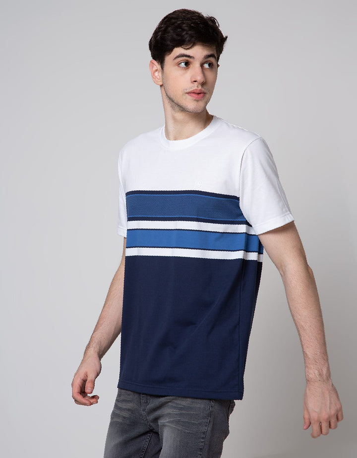 Cole Short Sleeve T-Shirt Block With Stripes At Chest