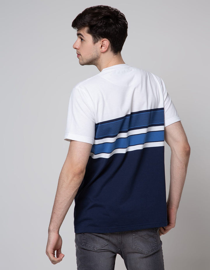 Cole Short Sleeve T-Shirt Block With Stripes At Chest