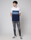 Cole Short Sleeve T-Shirt Block With Stripes At Chest