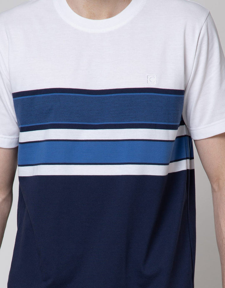 Cole Short Sleeve T-Shirt Block With Stripes At Chest