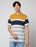 Cole Short Sleeve Polo Shirt Contrast Color Stripe
