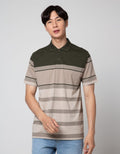 Cole Short Sleeve Polo Shirt Contrast Color Stripe