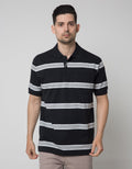 Cole Short Sleeve Polo Shirt Med Stripe 3 Colors