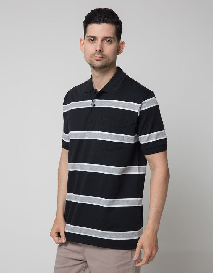 Cole Short Sleeve Polo Shirt Med Stripe 3 Colors