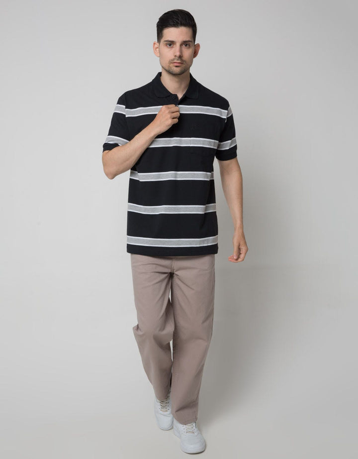 Cole Short Sleeve Polo Shirt Med Stripe 3 Colors