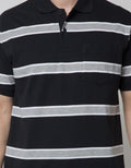 Cole Short Sleeve Polo Shirt Med Stripe 3 Colors