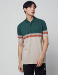 Cole Short Sleeve Polo Shirt Block Stripe